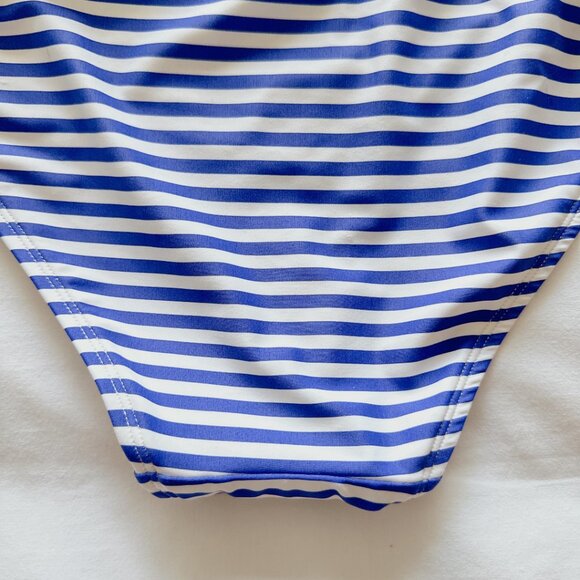 Skinny Dip Stripe String Bikini XL NWT blue & white women's bathing suit - Picture 6 of 10